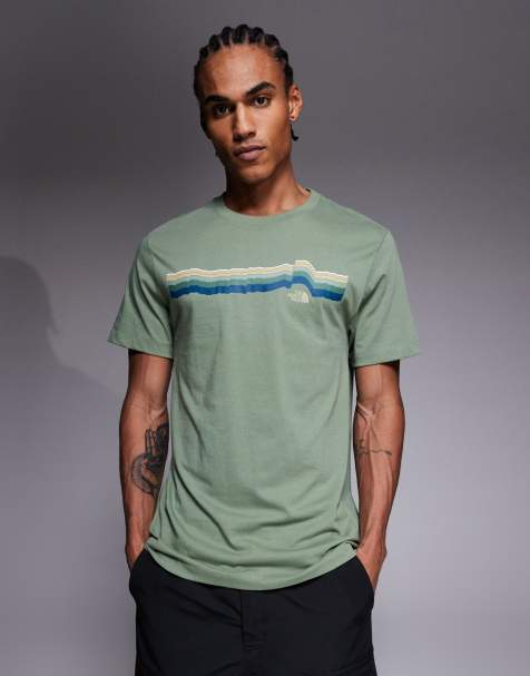 The North Face  Evolution Sunrise Back print Tee in green