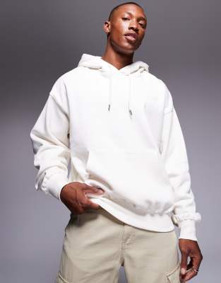 Evolution vintage pullover hoodie in white dune