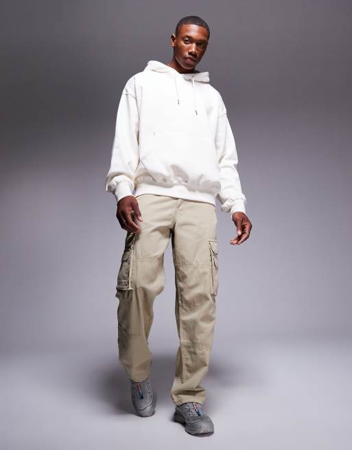 The North Face Evolution vintage pullover hoodie in white dune