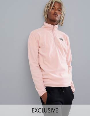pink quarter zip fleece