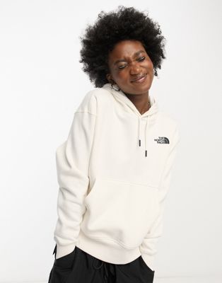 The North Face Essential oversized fleece hoodie in cream Exclusive at ASOS - ASOS Price Checker