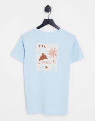 The North Face - Exclusivité ASOS - Sun and Stars - T-shirt - Bleu clair