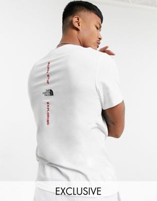 Homme The North Face - Exclusivité  - T-shirt à logo vertical - Blanc