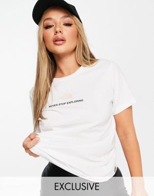 T-shirts et débardeurs The North Face - Exclusivité chez  - T-shirt boyfriend à logo - Blanc