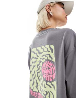 THE NORTH FACE◆Exotic Days backprint Tシャツ GREY 送料込 206565327-3