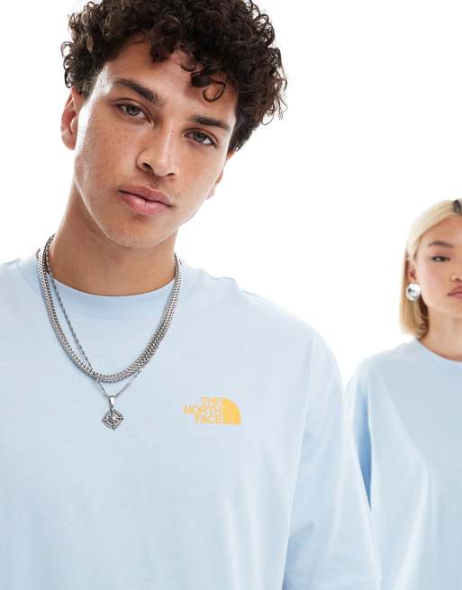 The North Face – Exotic Days – Ljusblå t-shirt i oversize med tryck baktill, 4 av 4