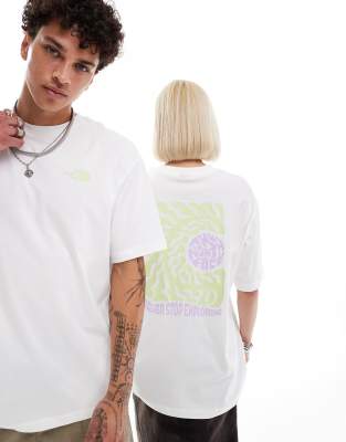 The North Face - Exotic Days - Oversized T-shirt met print op de achterkant in wit