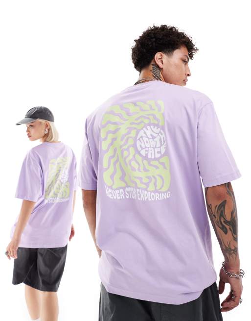 The North Face - Exotic Days - T-shirt sweatshirts oversize imprimé au dos - Lilas