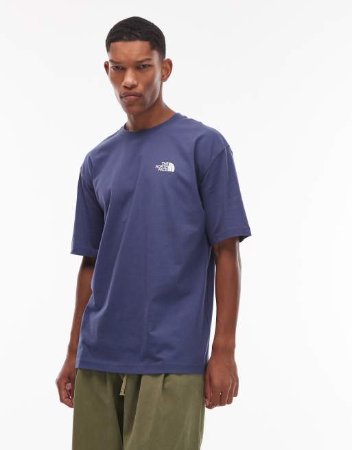 The North Face Expedition back print oversized t-shirt in blue, 3 of 5