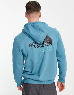 blue north face half zip