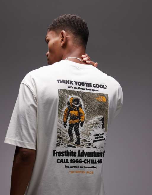 The North Face - Expedition - Offwhite T-shirt i oversized pasform med print på ryggen, 4 af 4