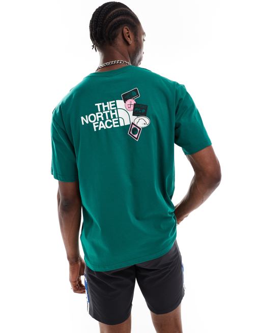 THE NORTH FACE☆Expedition Stickers Tシャツ TNF Expedition Stickers Backprint オーバーサイズ Tシャツ