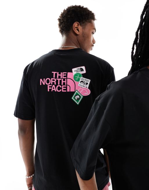 The North Face - Expedition Stickers - Oversized T-shirt med print på ryggen i sort - Kun hos ASOS 