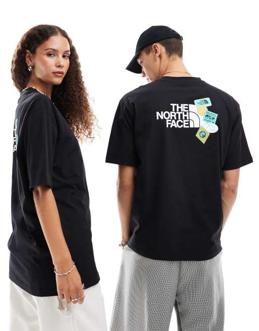 The North Face - Expedition Stickers - Oversized T-shirt med print på ryggen i sort - Kun hos ASOS