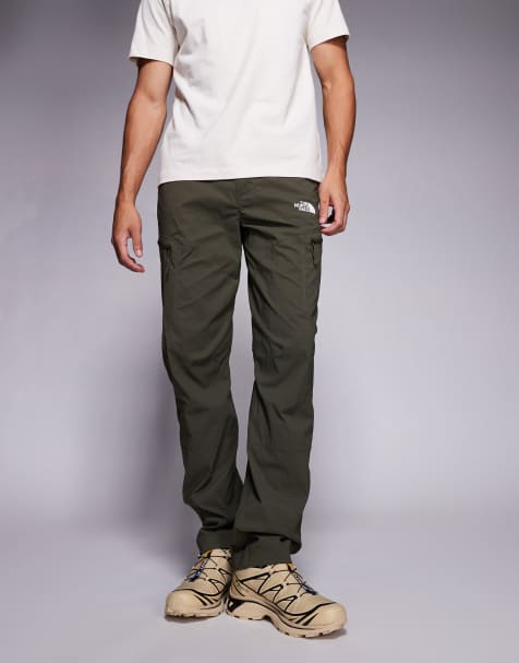 The North Face Exploration convertible regular tapered trousers in new taupe green