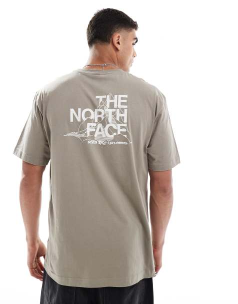 The North Face Explore backprint oversized t-shirt in washed green - view 1