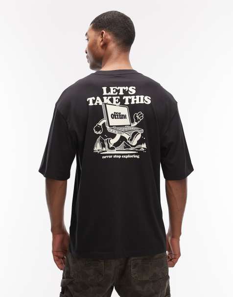 The North Face Explore backprint t-shirt in black