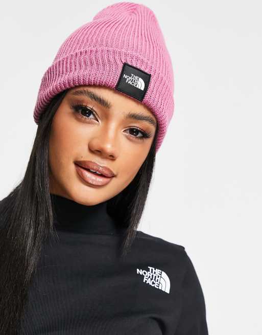 The north face pink hot sale beanie