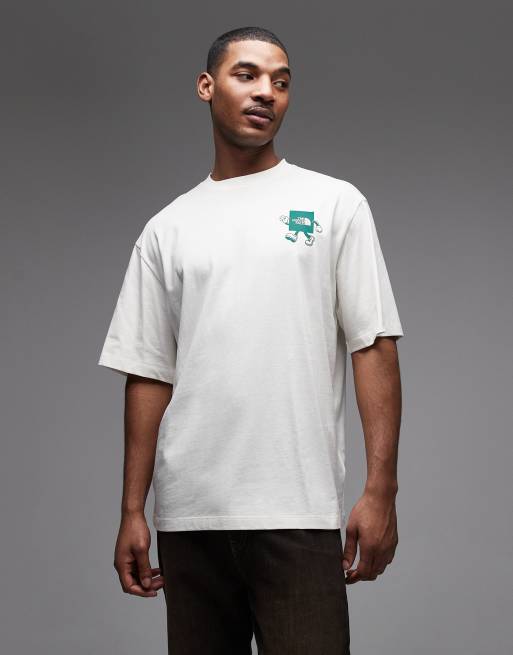 The North Face – Explore – Beżowy T-shirt z nadrukiem na plecach, 3 z 5