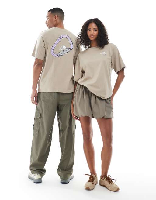 The North Face Explore Carabiner unisex relaxed backprint t-shirt in grey, 2 of 4