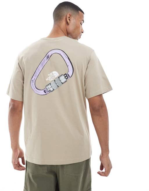 The North Face Explore Carabiner unisex relaxed backprint t-shirt in grey, 3 of 4