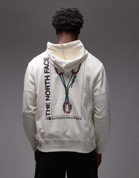 The North Face - Explore Gear - Ruimvallende uniseks hoodie met logo in gebroken wit - view 1