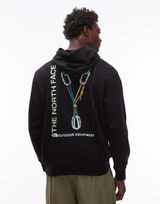 The North Face The North Face Explore Gear unisex relaxed logo hoodie in black