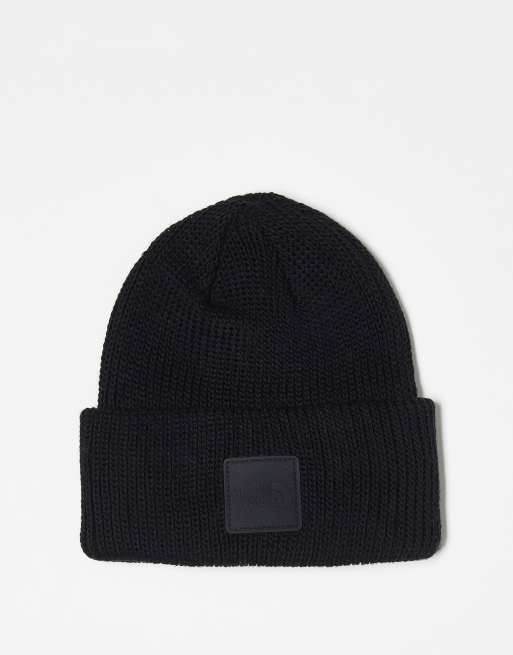 The North Face – Explore – Gerippte Strickmütze in Schwarz