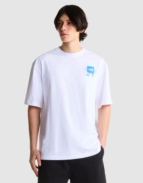 The North Face - Explore - Oversized T-shirt met korte mouwen in wit en marineblauw - view 1