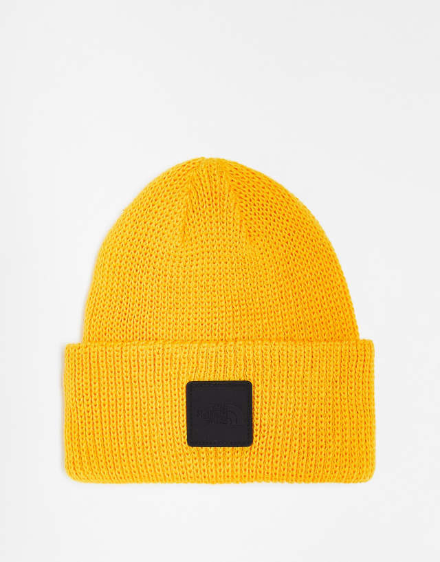 The North Face - explore ribbed beanie in yellow