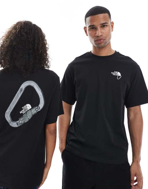 The North Face - Explorer Carabiner - Sort unisex-T-shirt med afslappet pasform og print på ryggen