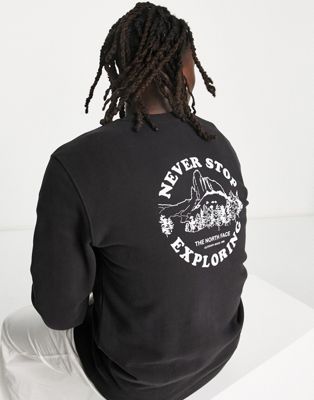 The North Face Exploring Circle back print sweatshirt in black Exclusive at ASOS - ASOS Price Checker