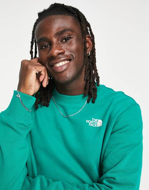 Green north face store sweatshirt