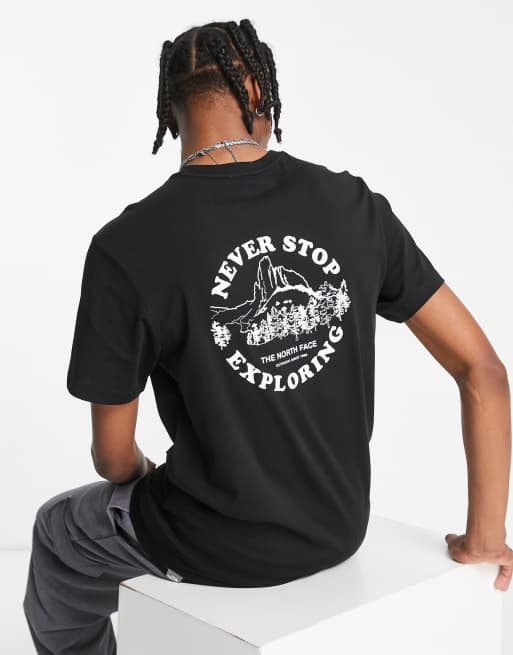 The North Face – Exploring Circle – T-Shirt in Schwarz mit Rückenprint, exklusiv bei ASOS
