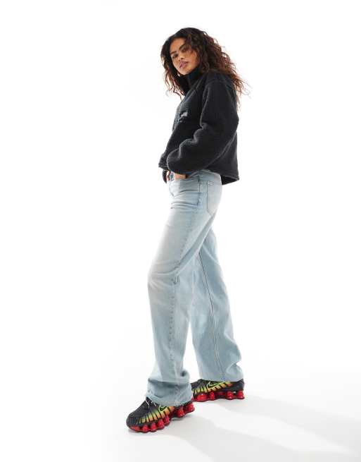 The North Face Extreme borg quarter zip logo pocket fleece in black