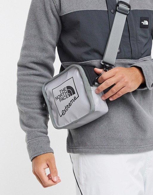 The North Face Extreme Explore Bardu II flight bag in reflective silver