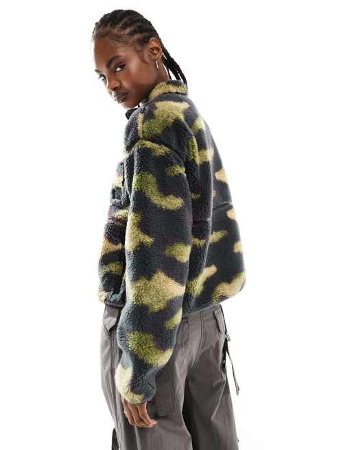 The North Face - Extreme - Giacca in pile con motivo mimetico e zip corta, 4 di 4