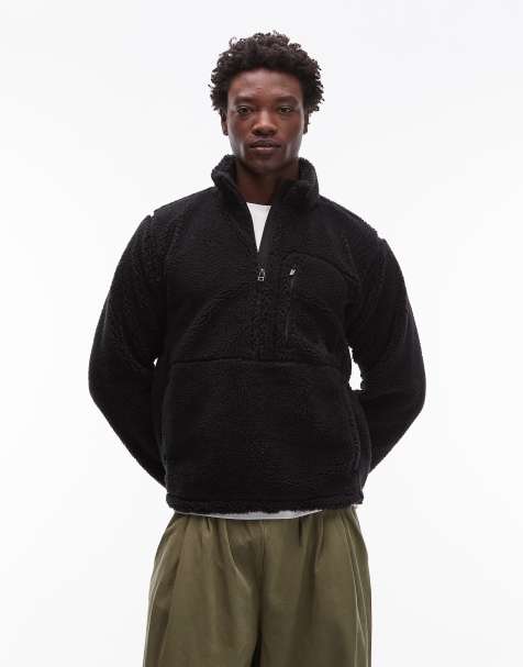 The North Face - Extreme Pile - Fleece jack van zware borgstof met 1/2 rits in zwart - view 1