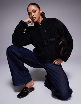 The North Face Extreme Pile full zip borg fleece jacket in black