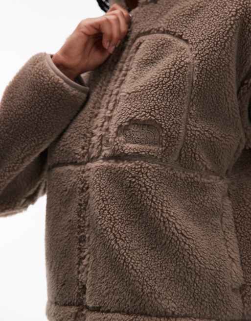 The North Face Extreme pile full zip borg fleece jacket in brown, 2 of 4