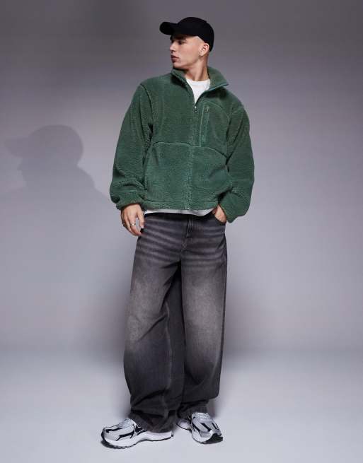 The North Face Extreme Pile full zip borg fleece jacket in green