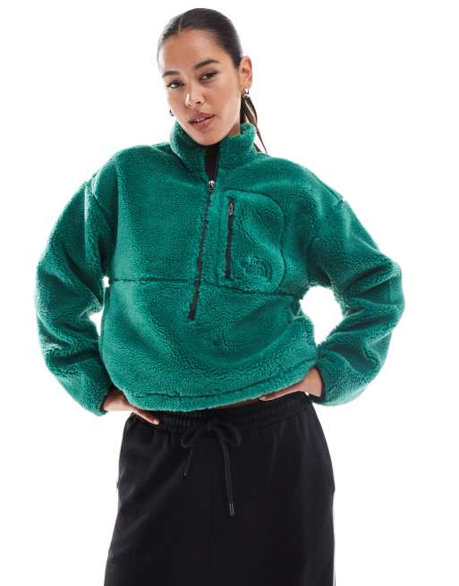 The North Face Extreme Pile half zip pullover fleece in evergreen ASOS