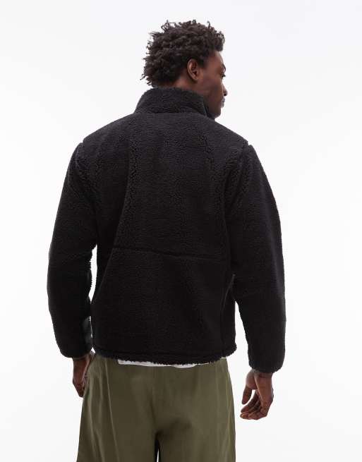 The North Face Extreme Pile heavy borg 1/2 zip fleece jacket in black, 3 of 5