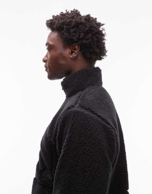The North Face Extreme Pile heavy borg 1/2 zip fleece jacket in black, 4 of 5