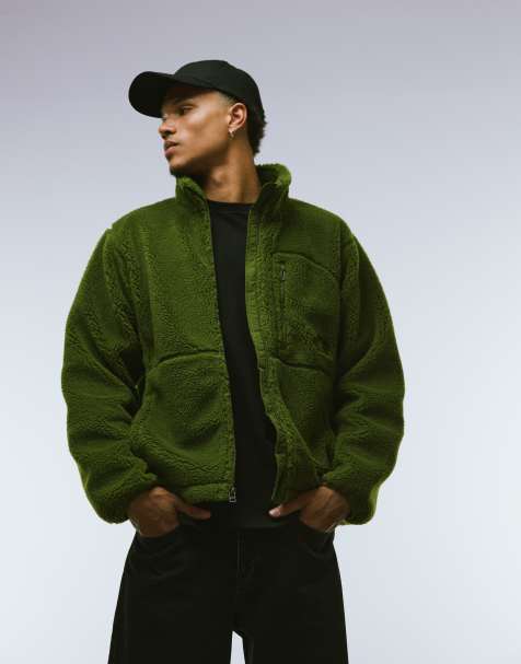 The North Face Extreme Pile heavy borg full zip fleece jacket in green - view 1