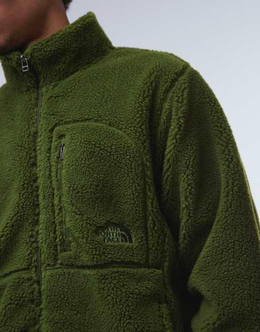 The North Face Extreme Pile heavy borg full zip fleece jacket in green