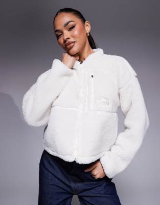 The North Face - Extreme Pile - Veste polaire zippée en imitation peau de mouton - Blanc cassé