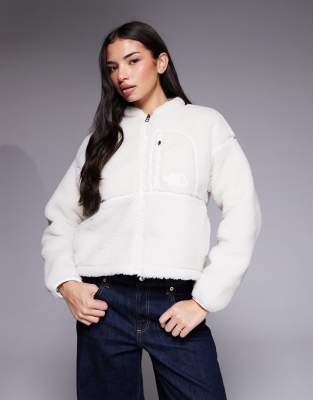 The North Face Extreme pullover jacket in cream-White