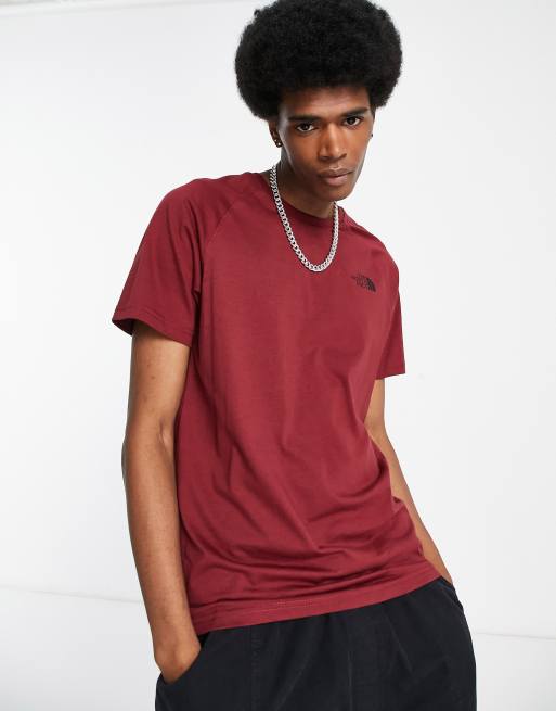 Oppositie Medewerker agentschap The North Face Faces back print mountain t-shirt in burgundy | ASOS