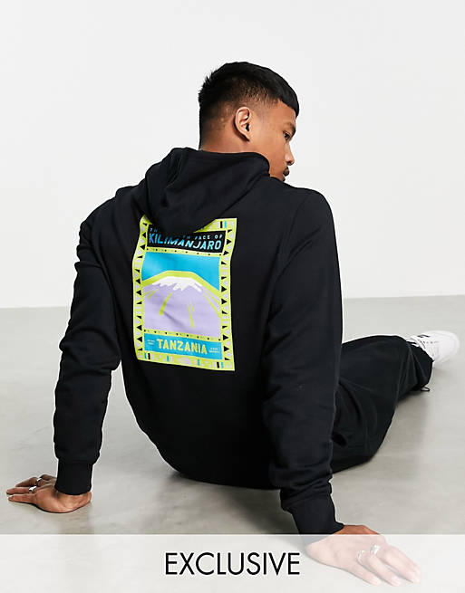 The North Face Faces Graphic hoodie in black Exclusive At ASOS